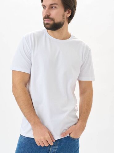 одежда для футбола: Футболка белая бельевая хлопок 100%, Comfort, размер XXL (Индия)