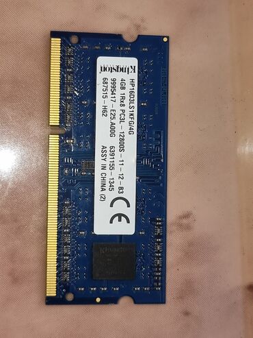 foxconn n15235 ddr3: Operativ yaddaş (RAM) Kingston, 4 GB, 1600 Mhz, DDR3, Noutbuk üçün, Yeni