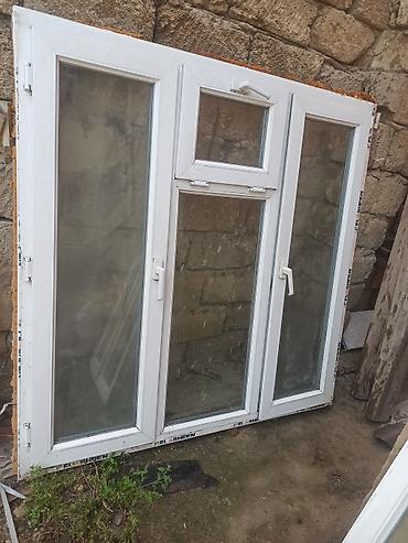 PVC pəncərə dəsti - Material: ağ rəngli PVC profil - Şüşə: ikiqat