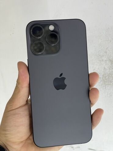 мобильные телефоны айфоны: IPhone 15 Pro Max, Б/у, 256 ГБ, Black Titanium, Защитное стекло, Чехол, 94 %