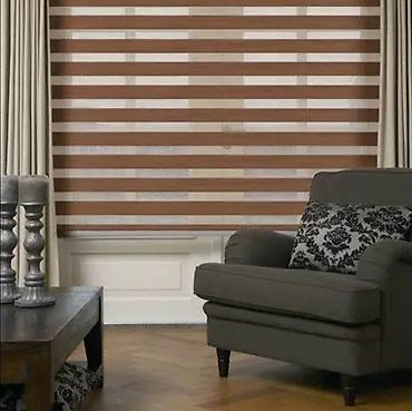 Jalüzlər: Zebra jalüz pərdələr - İkiqat qatlı (açıq və qapalı zolaqlar) dizayn — 5