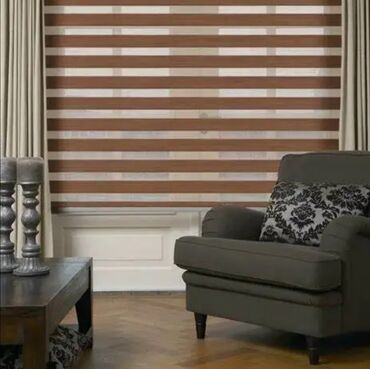 Jalüzlər: Zebra jalüz pərdə – ikili qatlı günbəzi sistemli, işığın daxil — 6