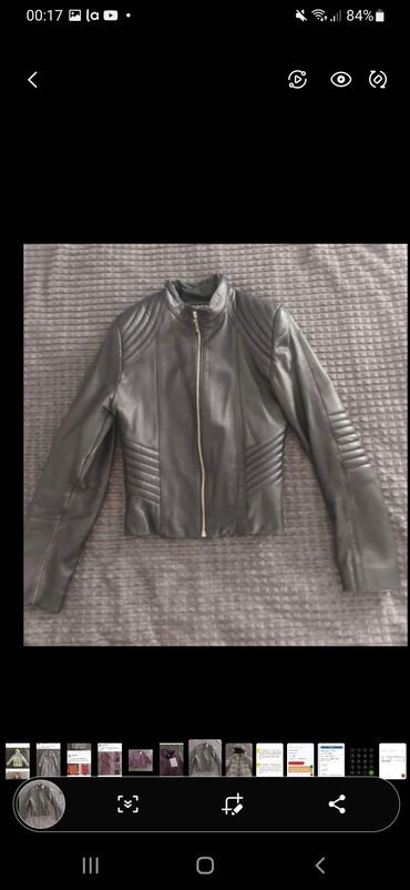 kožna jakna s: Kožna jakna ženska M veličina, jednom obučena. cena 100 eura