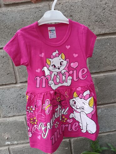 двойка для девочек: Детское платье, цвет - Розовый, Новый