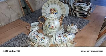 cay servizi: Çay dəsti, rəng - Qızılı, Farfor — 2