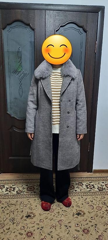 кашмир пальто: Пальто, Классика, Зима, Кашемир, По колено, С поясом, XL — 3