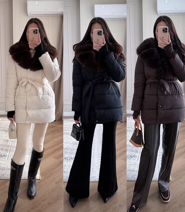 Пуховики и зимние куртки: Пуховик, Короткая модель, Ультралегкий, С поясом, С мехом, Все размеры — 15