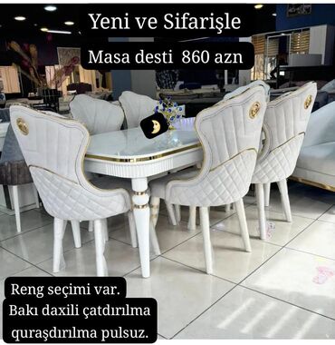 Yataq otağı dəstləri: Qonaq otağı üçün, Yeni, 6 stul