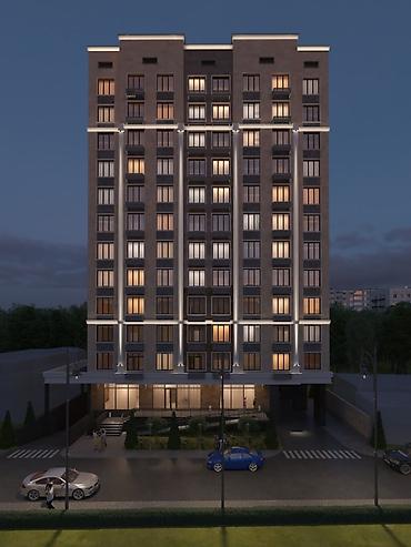 2 8: 2 комнаты, 53 м², Средний Джал Элитка, 8 этаж, ПСО (под самоотделку) — 3
