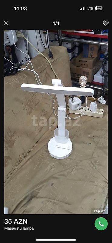 stol üstü: Stol üstü lampa,Lidan, Stolun kənarina rahat şəkilda bağlanir, Rangi — 6