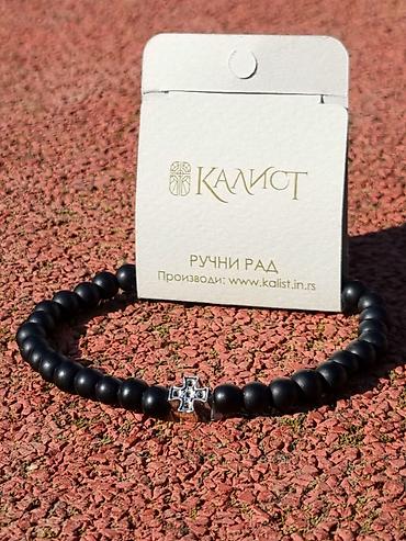Narukvice: Kalist ručno rađene kamene brojanice od oniksa sa blagoslovom SPC — 18
