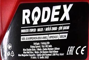 Курулуш степлерлер: Аккумуляторный степлер-гвоздезабиватель RODEX, модель RPX2415 — 3
