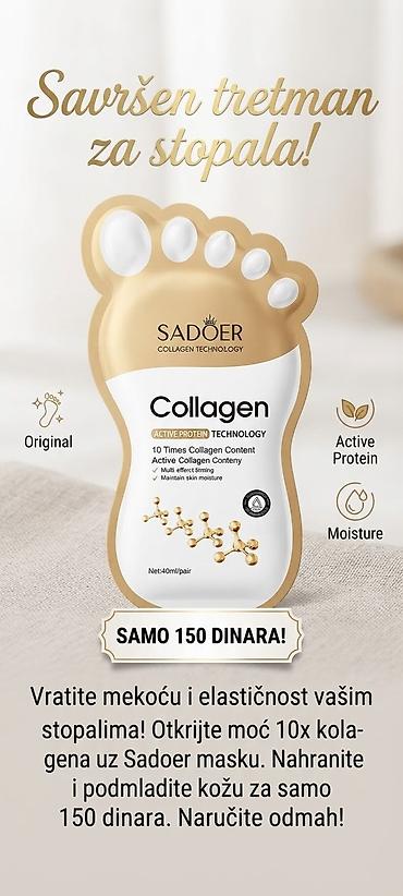 makaze za sisanje dm cena: SADOER Collagen – maska za stopala - Kolagen maska sa Active Protein — 1