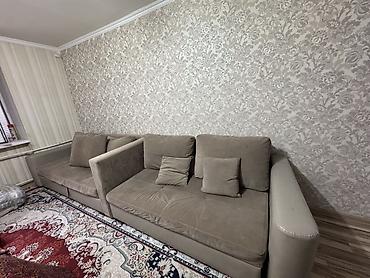 реставрация старых диванов: Диван модульный прямой, тканевый, с боковыми подлокотниками. Цвет – — 1