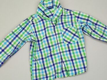 błękitna koszula oversize: Koszula 1.5-2 lat, stan - Dobry, wzór - Kratka, kolor - Kolorowy
