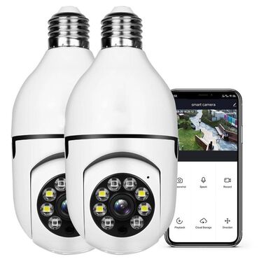 видео камира: Беспроводная IP Wi-Fi камера-лампа видеонаблюдения является