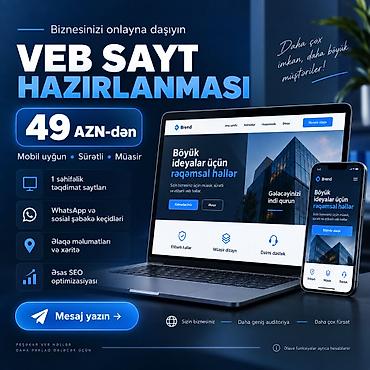 Veb sayt hazırlanması - 49 AZN-dən Kiçik bizneslər və fərdi xidmət lalafo.az -da Veb sayt hazırlanması - 49 AZN-dən Kiçik bizneslər və fərdi xidmət