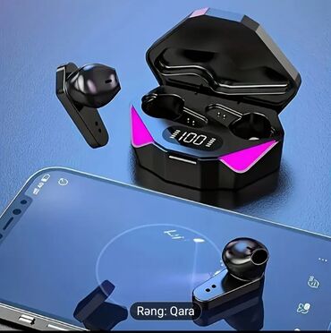 Qulaqcıqlar: Simsiz (Bluetooth) Qulaqcıqlar, rəng - Qara