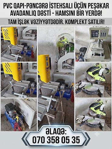baklar və çənlər: PVC qapı-pəncərə istehsalı üçün peşəkar avadanlıq dəsti – hamısı bir — 1