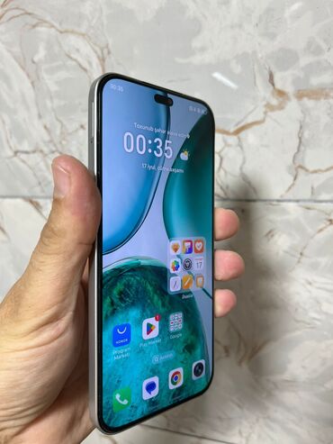 телефон для пожилых людей fly: Honor 8C, 256 GB, rəng - Ağ, Barmaq izi
