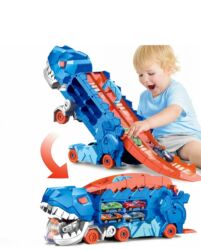 конструкторы sluban сухопутные войска: Динозавр катапульта с машинками Трек парковка автовоз в комплекте 8