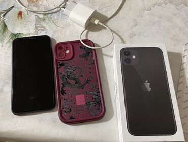 обмен на айфон хр: IPhone 11, Жаңы, 128 ГБ, Кара, Заряддоочу түзүлүш, Куту, Каптама, 89 %