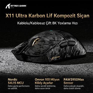 attack shark x11: Attack Shark X11 Ultra Karbon Gaming Siçanı! - Karbon lif kompozit — 2