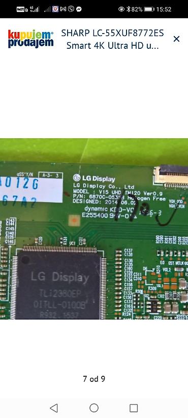 Aksesoari za TV i video: SHARP LC-55XUF8772ES Smart 4K Ultra HD – delovi Dostupne originalne — 8