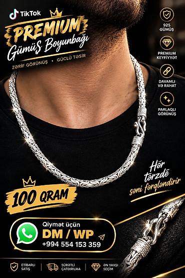 gümüş tesbeh: Boyunbağı, Cartier, Gümüş, 999 Əyar, 100 g — 1