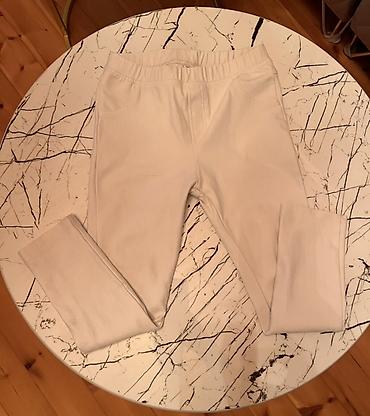 baggy şalvar: Açıq krem rəngli uşaq legginsi/pantalonu. - Model: dar kəsim, elastik — 1
