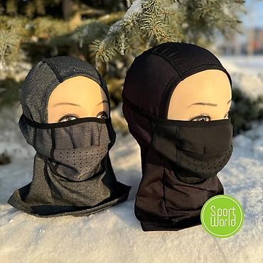 шапка маска: Балаклава, С вырезом для глаз, Трикотаж — 2