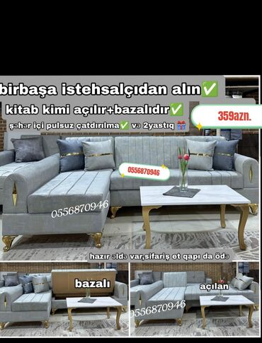 metbex stulları: Künc divan, Yeni, Açılan, Bazalı, Parça, Ünvana pulsuz çatdırılma