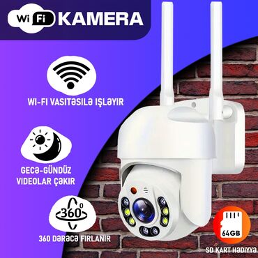 presteşin 3: ⭕WI-FI Kamera 360⁰⭕ Kamera nə edə bilər?📢 1) Qaranlıqda çəkir 2)