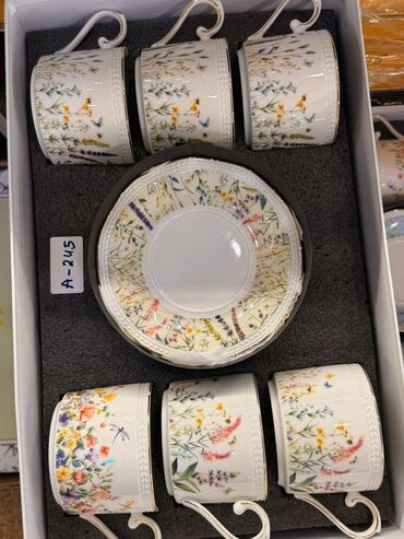 Çay dəstləri və servizlər: Çay dəsti, rəng - Ağ, Farfor, 6 nəfərlik — 7