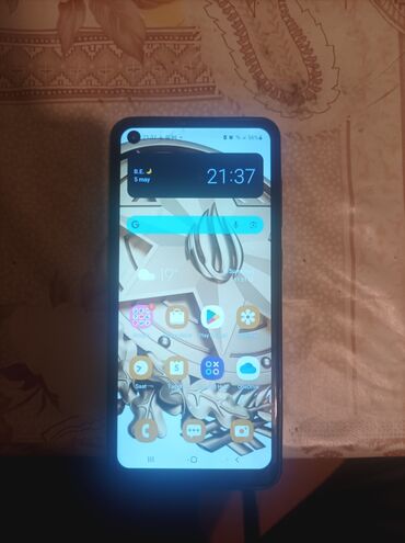 Samsung: Samsung Galaxy A21S, 32 GB, rəng - Göy, Barmaq izi, Simsiz şarj, İki sim kartlı