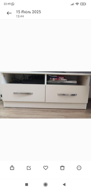 гардеробная мебель: Tecılı satılır!!ağ rəngli TV altı ve qab qacaq üçün sevant. çox Yaxşı