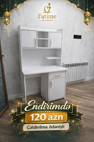 ders masasi: Kompüter/iş masası üst şkaflı model Xüsusiyyətlər: - Rəng: ağ - — 1