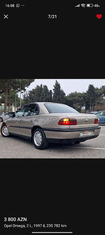 Opel: Opel Omega: 2 l | 1996 il 4190000 km Sedan -da lalafo.az — 4 Opel: Opel Omega: 2 l | 1996 il 4190000 km Sedan — 4