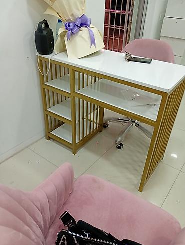 Salon, tibbi mebel: Gözəllik/Nail salon üçün iş masaları və kreslolar dəsti - 2 ədəd — 1