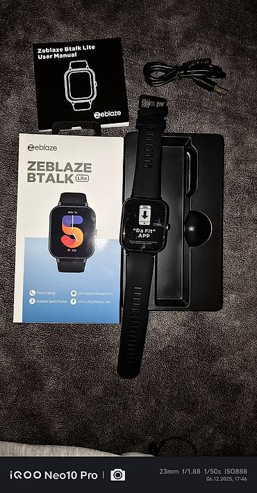 xiaomi adapter 67w: Yeni, Smart saat, Zeblaze, Sensor ekran, rəng - Qara — 4