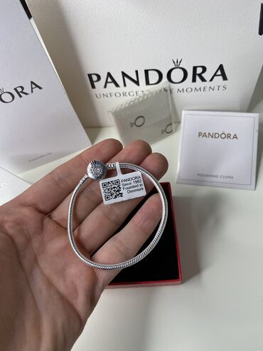 коплект: PANDORA браслет оригинал, чистое серебро 925 пробы, со скидкой