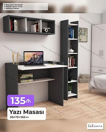 Ev və bağ: Düz masa, Stulsuz, Polkalı, Siyirməsiz, Sadə laminat — 1