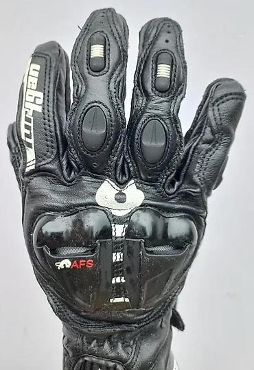 alligator rs 62: Sportske moto rukavice – duge manžetne, crna boja sa belim detaljima — 2