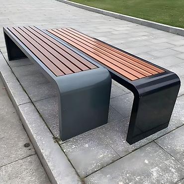 Скамейки: Скамейка Металл, Со спинкой — 38