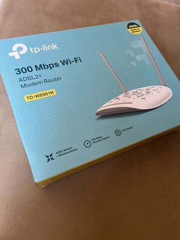 Аксессуары для ПК: TP-Link TD-W8961N model 300 Mbps sürətli Wi-Fi ADSL2+ modem routeri