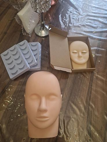 Manekenlər: Baş, Plastik, plastmas, Krem — 1