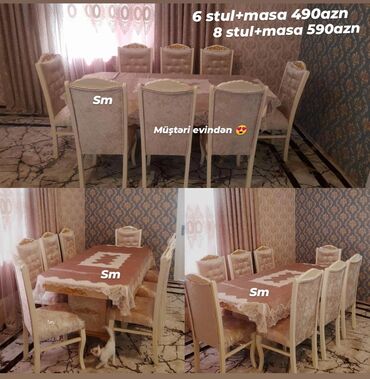 gence stol: Qonaq otağı üçün, Yeni, 6 stul, Azərbaycan
