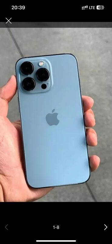 pova neo 2: IPhone 13 Pro, Б/у, 256 ГБ, Синий, Зарядное устройство, Чехол, 93 %