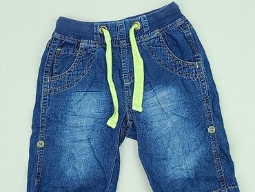 jeansy z łatami: Spodnie jeansowe, 5.10.15, 6-9 m, stan - Dobry