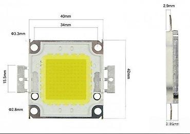 Ostali elektro materijali: LED ČIP 50W (HLADNO BELA) Opis: Nov LED čip visokog kvaliteta — 2